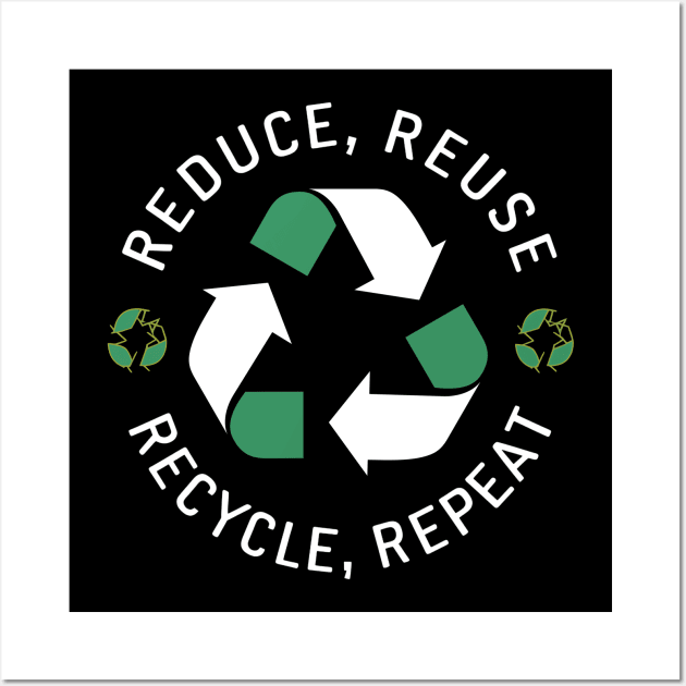 Reduce Reuse Recycle Repeat Wall Art by NomiCrafts